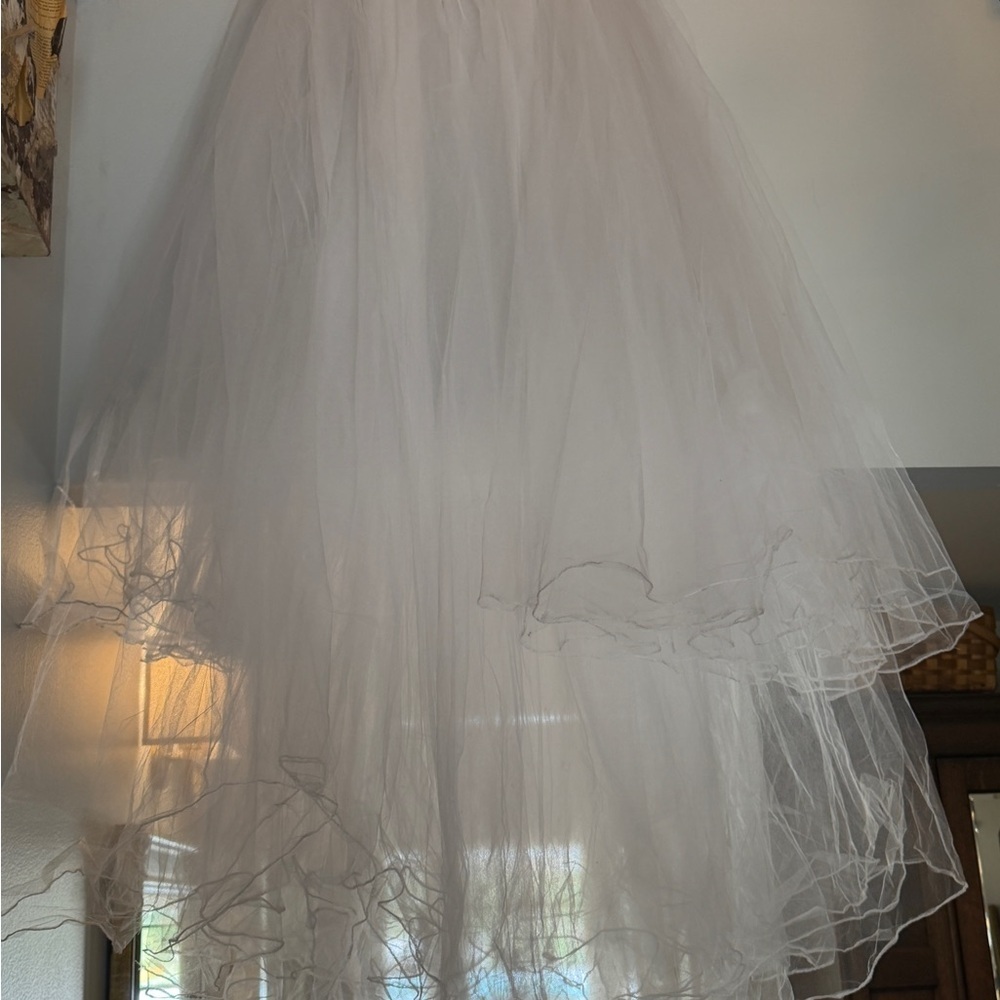 Vintage White Bridal Tulle Petticoat Skirt - Picture 3 of 9